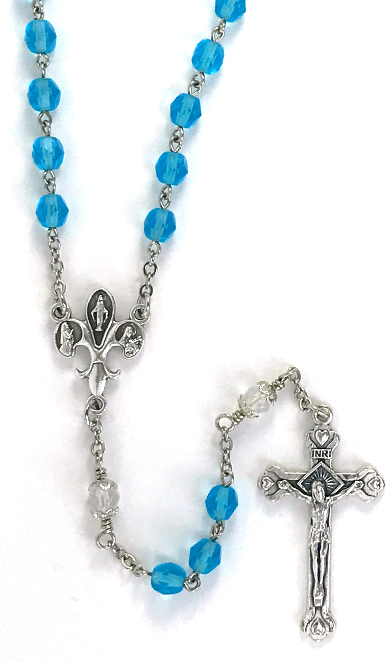 Frosted FIAT Rosary | handmade Catholic | Our Lady of Grace Rosaries