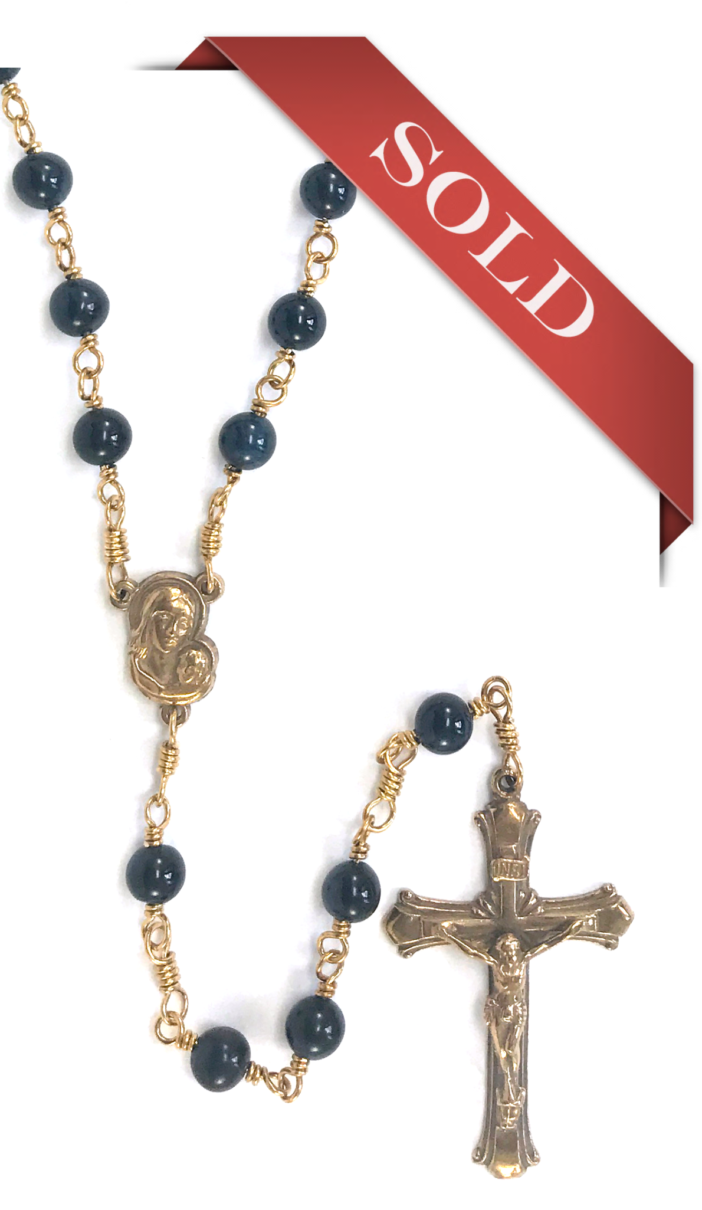 Blue Tigereye Rosary ($128.99 CAD)