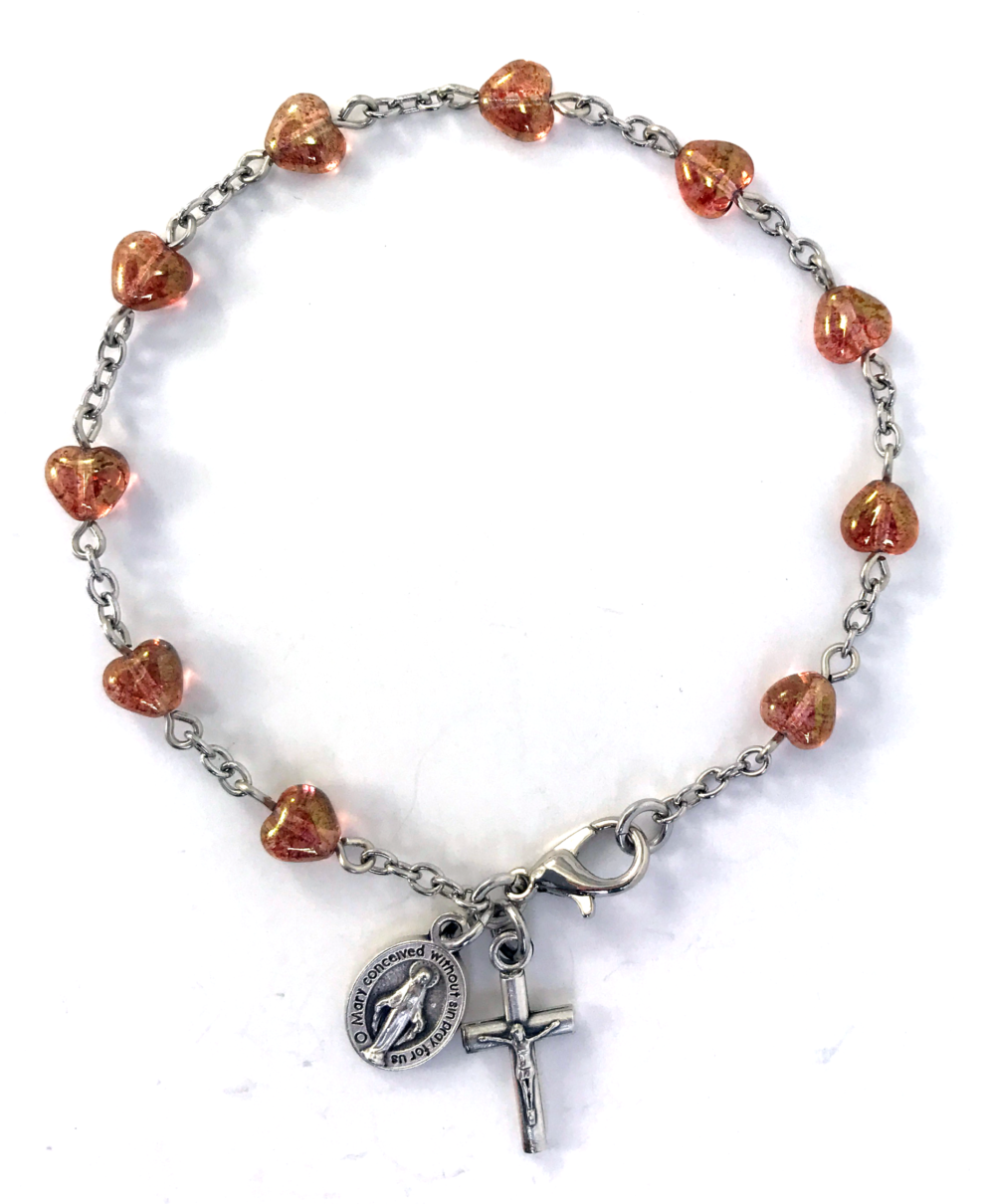 Rosy Gold Rosary Bracelet ($12.99 CAD)