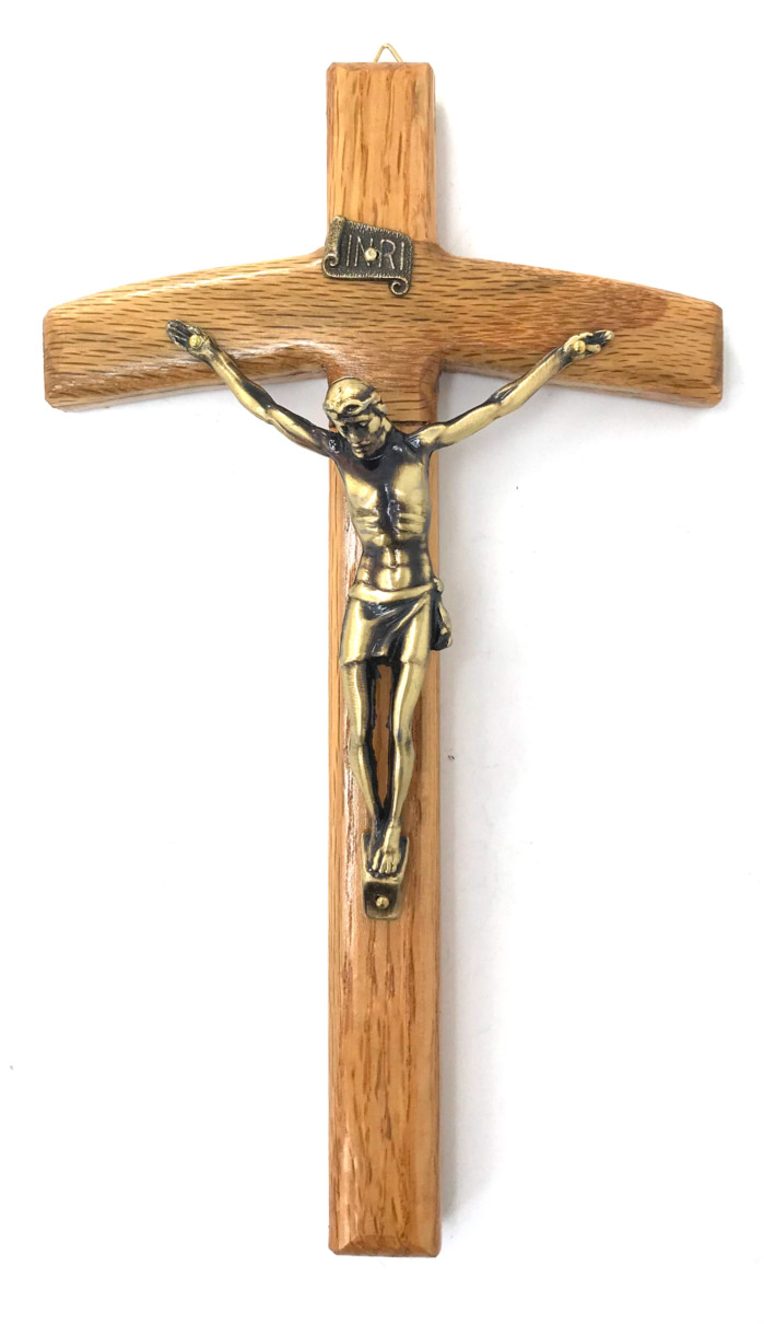 Oak Crucifix with Bent Crossbar:  $30.99 (CAD)