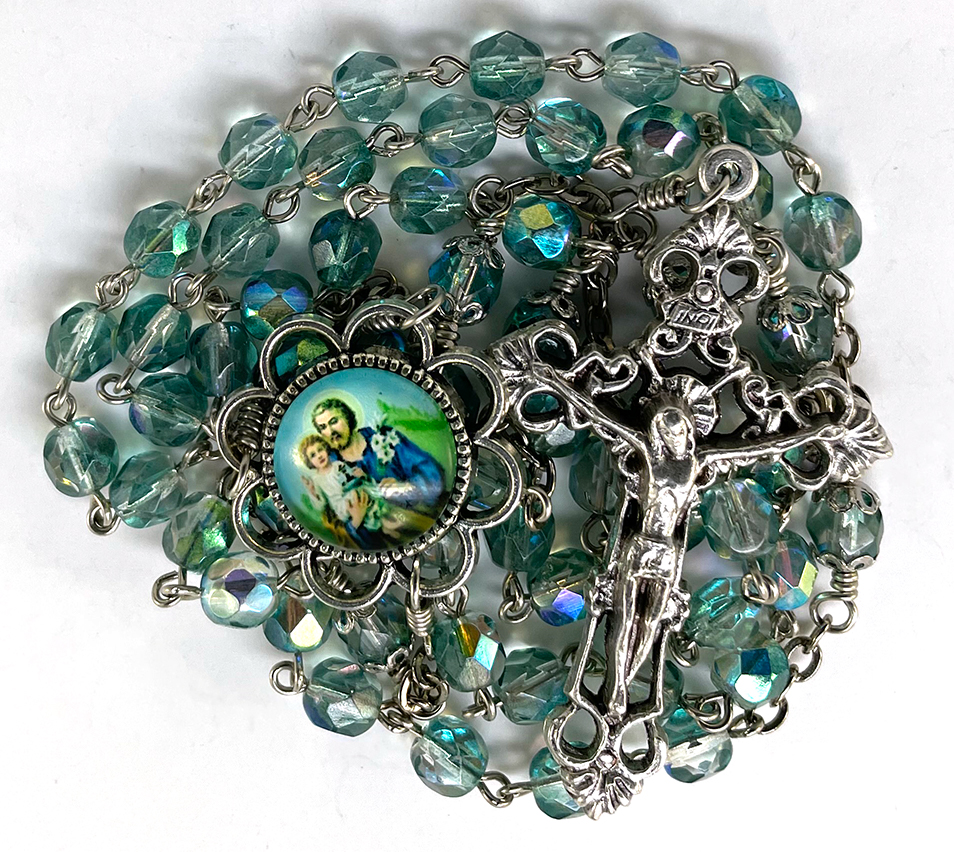 Saint Joseph Teal Rosary: $33.99 (CAD)