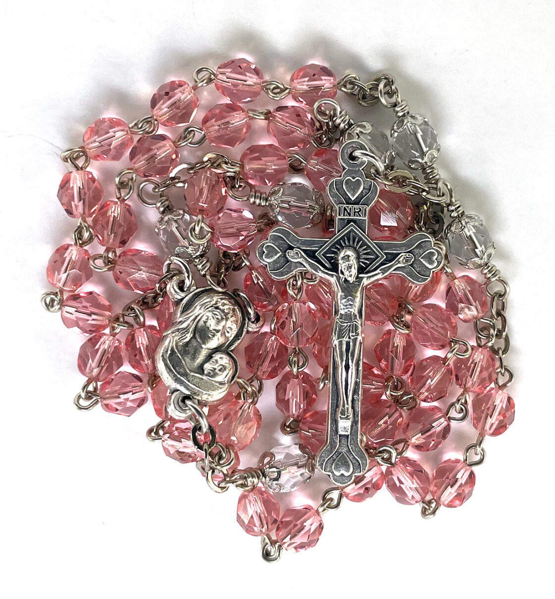 Pink Blessed Mother Rosary ($30.99 CAD)