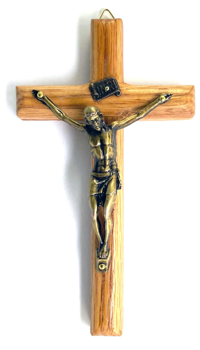 5-Inch Round Cut Oak Crucifix ($18.99 CAD)