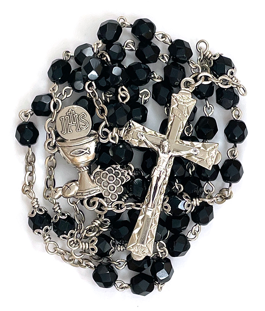 Black Communion Cup Rosary ($29.99 CAD)