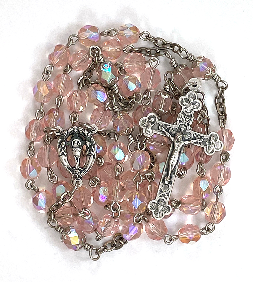 Pink Eucharist Rosary ($30.99 CAD)