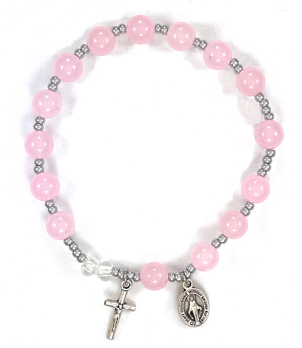 Pink Jade Rosary Bracelet ($12.99 CAD)