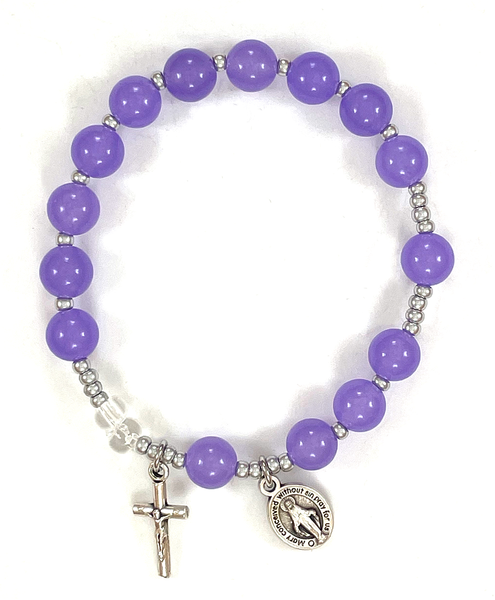 Purple Jade Rosary Bracelet ($12.99 CAD)