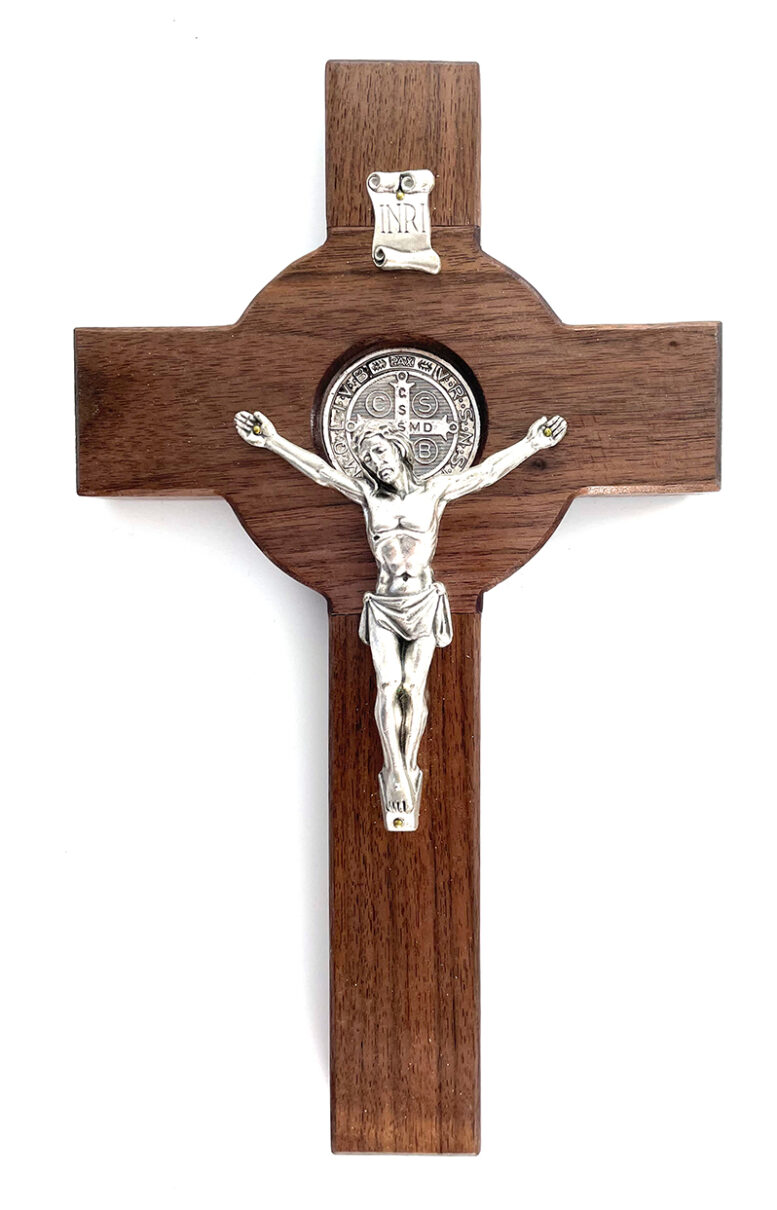 Saint Benedict Walnut Crucifix: $49.99 (CAD)