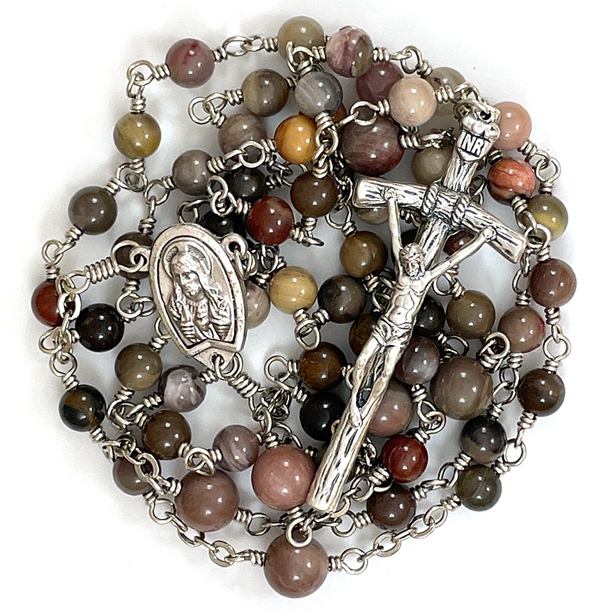 Multi Jasper Gemstone Rosary