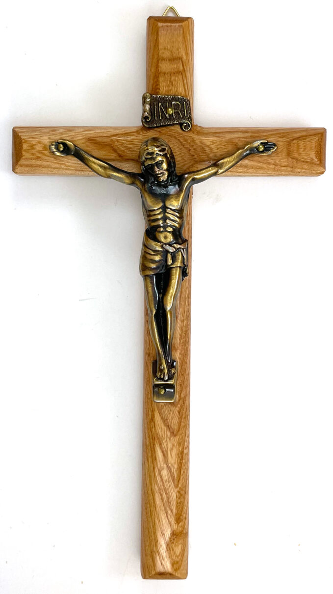 8-Inch Round Cut Oak Crucifix ($28.99 CAD)