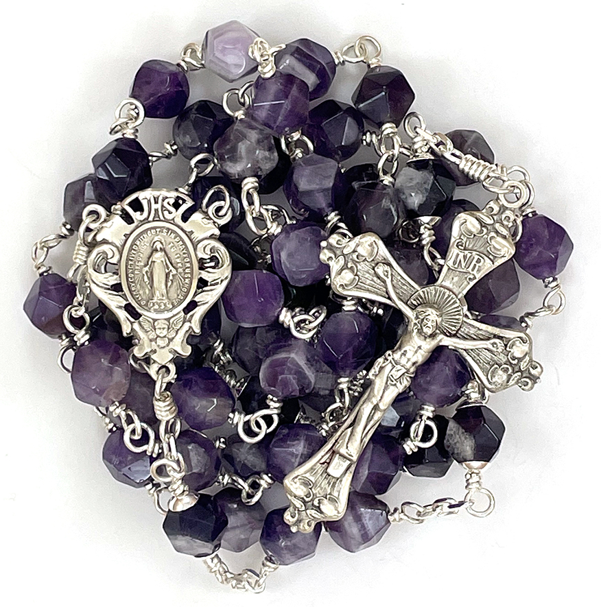 Banded Amethyst Rosary ($335.99 CAD)