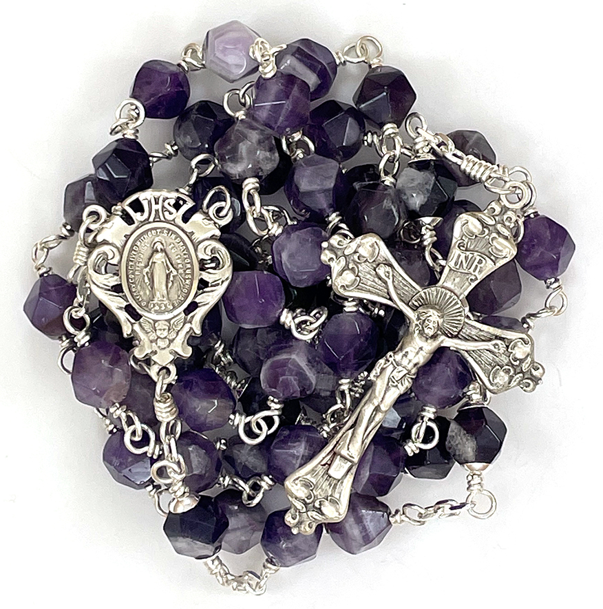 Wire-Wrapped Amethyst Rosary