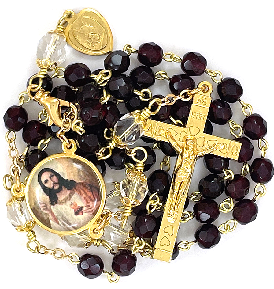 Sacred Heart Rosary with Decade Marker ($35.99 CAD)