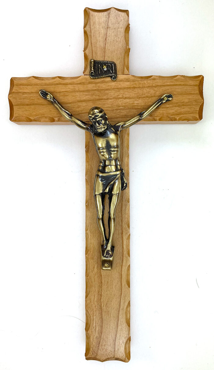 Maple Crucifix with Notched Edges $30.99 (CAD)