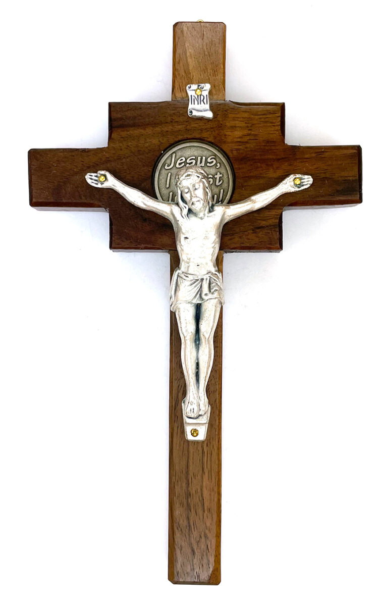 Walnut Divine Mercy Crucifix ($28.99 CAD)