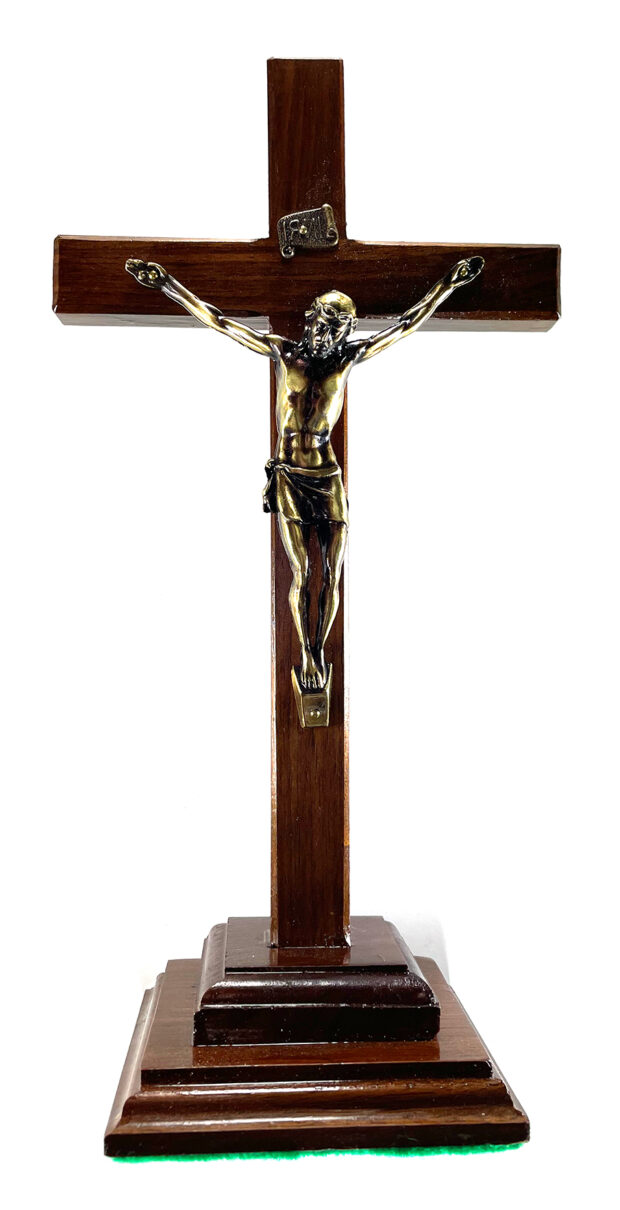 Standing Walnut Crucifix ($36.99 CAD)