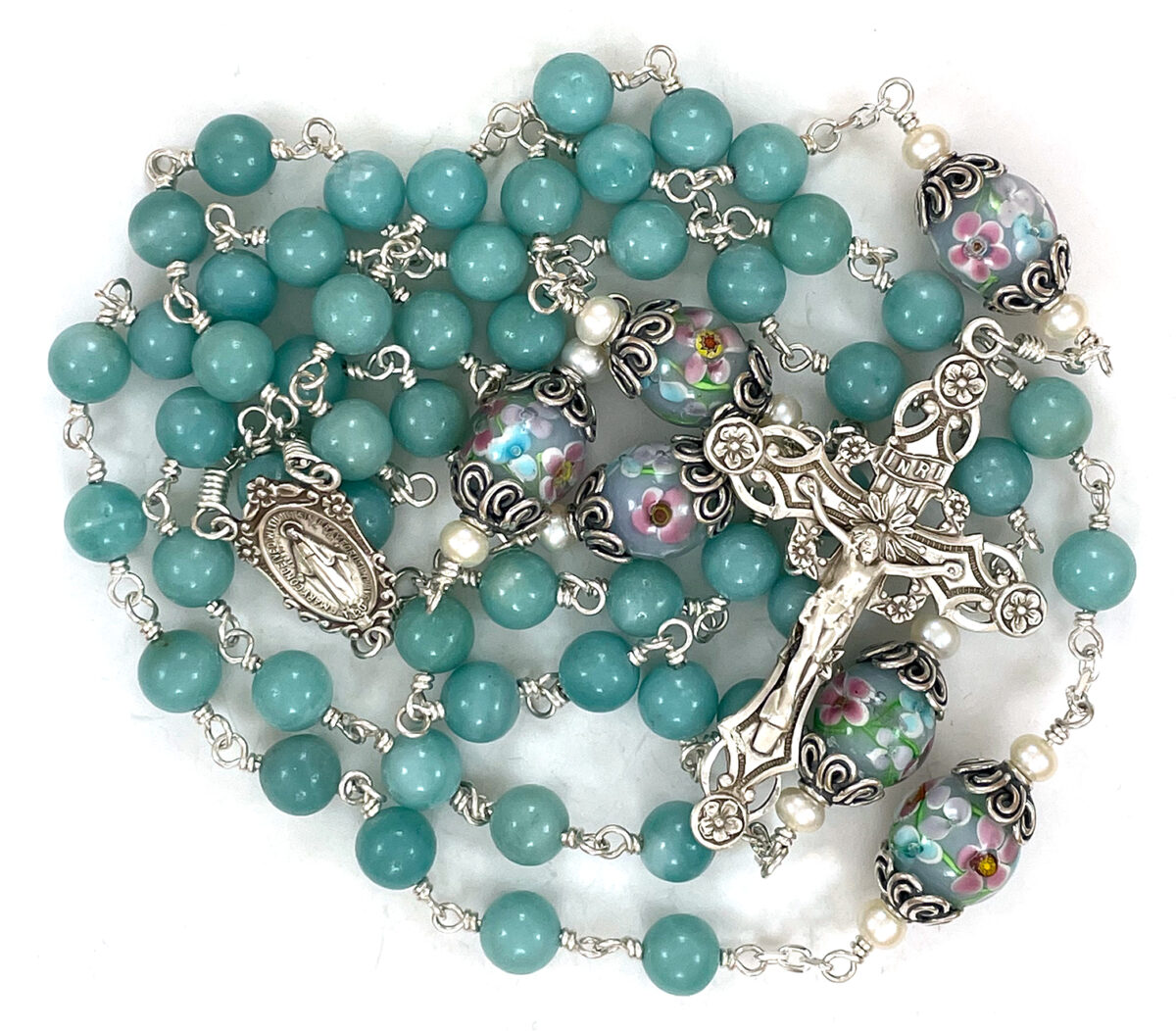 Heirloom Amazonite Rosary: $433.99 (CAD)