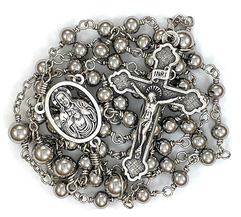 Handmade Stainless Steel Bead Rosary: $47.99 (CAD)