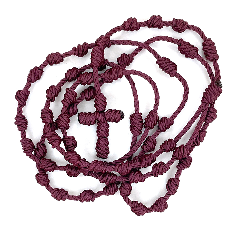 Burgundy Rope Rosary: $4.99 (CAD)