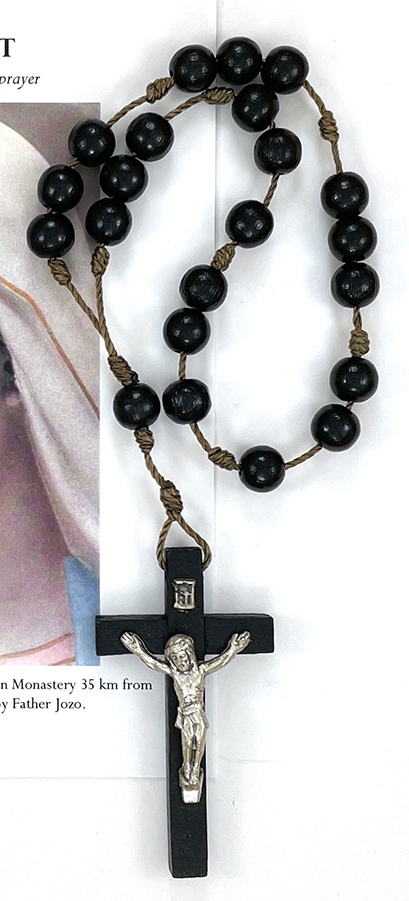 (Z132-4) Black Wood Peace Chaplet: $5.99 (CAD)