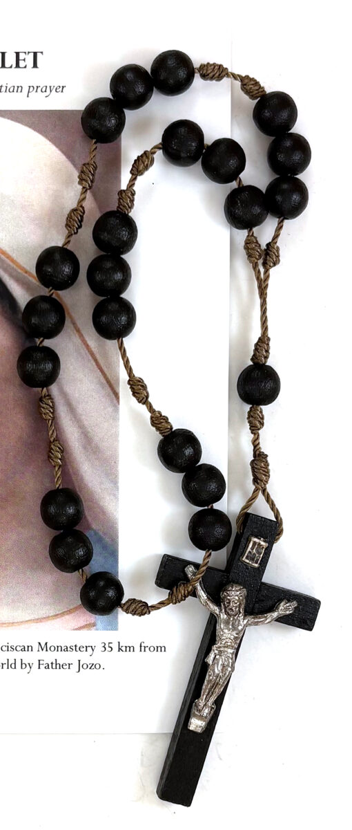 (Z132-4) Black Wood Peace Chaplet: $5.99 (CAD)