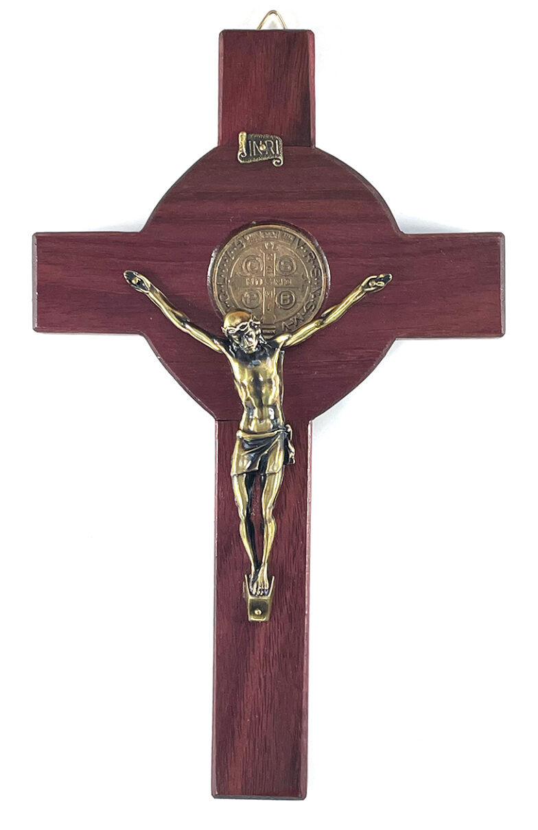 St. Benedict Rare Purple Heart Crucifix