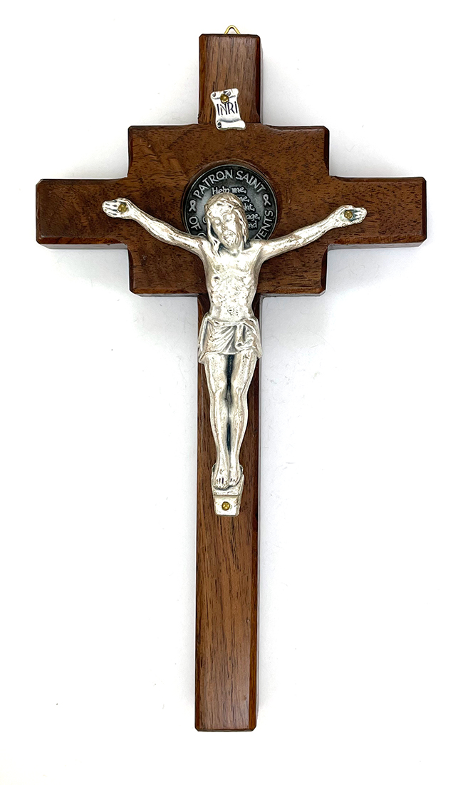 8-Inch St. Peregrine Walnut Crucifix ($30.99 CAD)