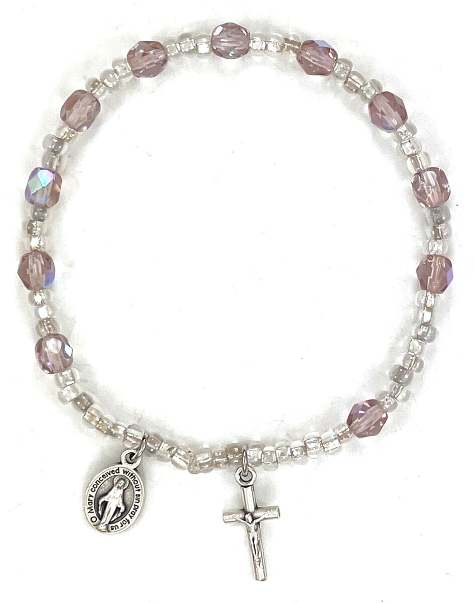 Purple Sparkle Stretch Rosary Bracelet ($9.99 CAD)