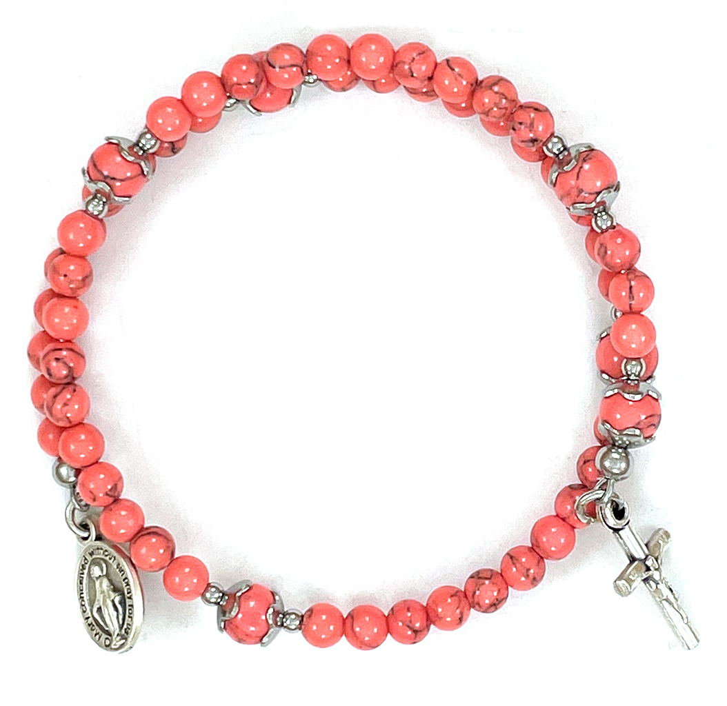 Rose Turquoise Rosary Bracelet: $20.99 (CAD)