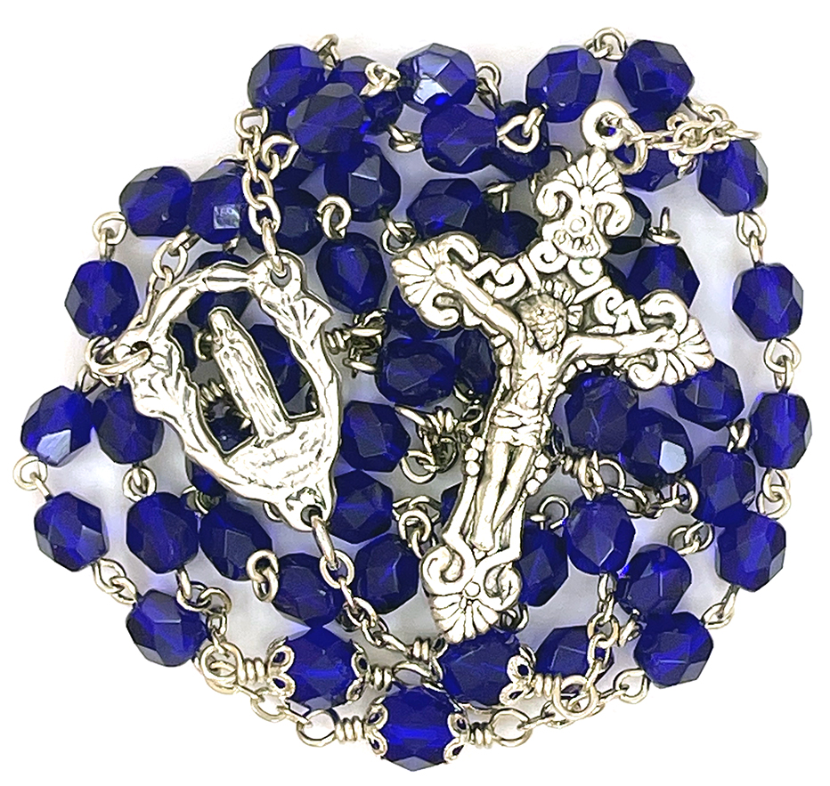 Cobalt Blue Our Lady of Grace Rosary: $31.99 (CAD)