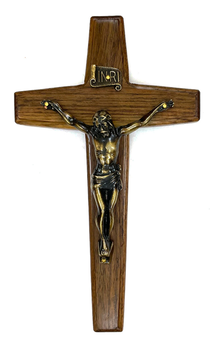 Modern Cut Walnut Crucifix ($24.99 CAD)