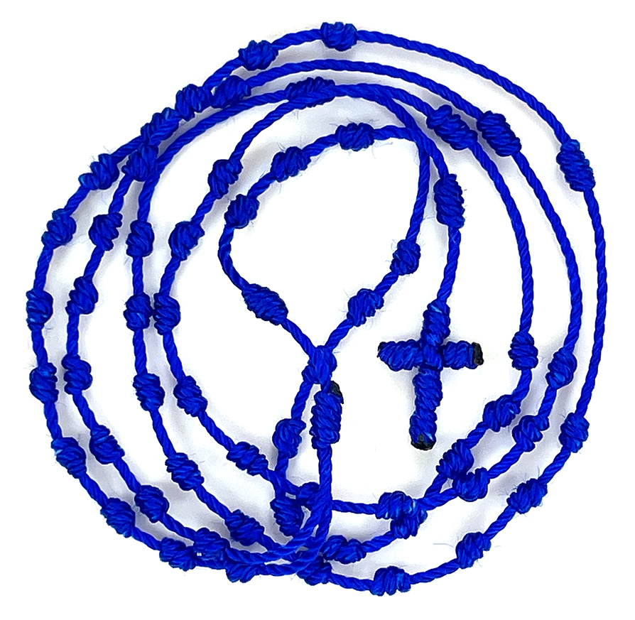 Royal Blue Knotted Rosary: $3.99 (CAD)