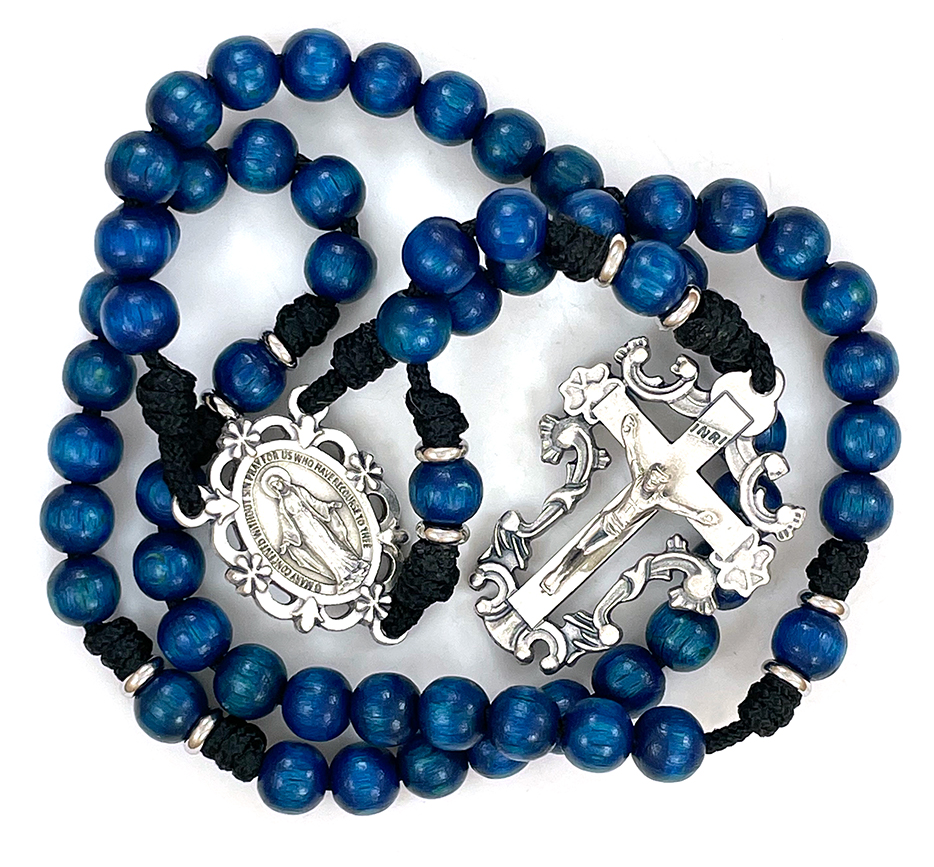 Blue Paracord Rosary: $34.99 (CAD)