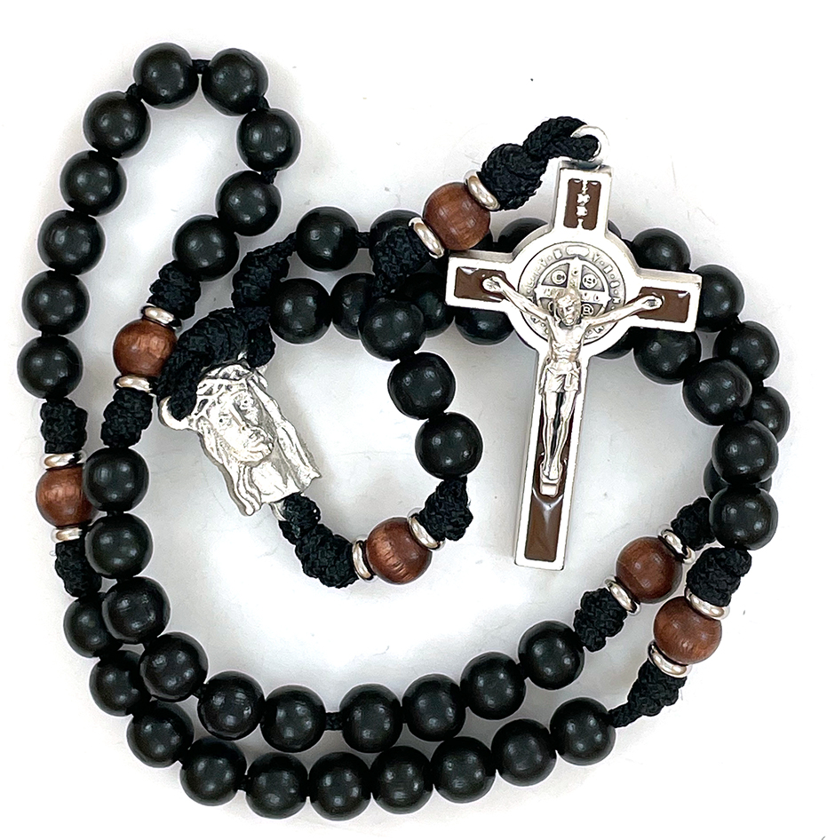 Brown St. Benedict Paracord Rosary ($31.99) | OLOG Rosaries