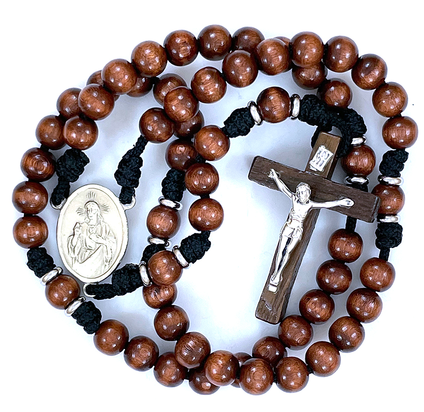 Brown Wood Paracord Rosary: $31.99 (CAD)