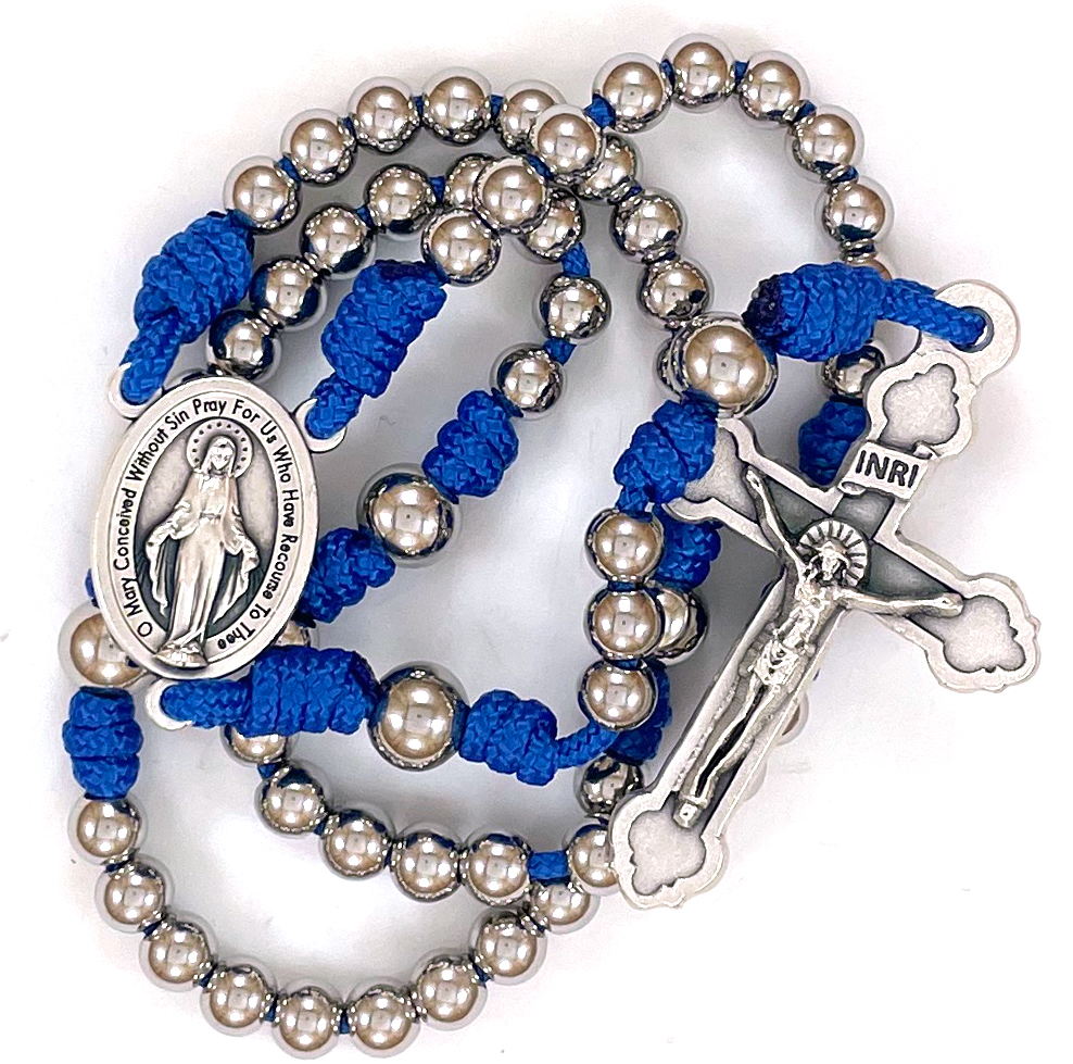 Paracord Stainless Steel Bead Rosary: $28.99 (CAD)