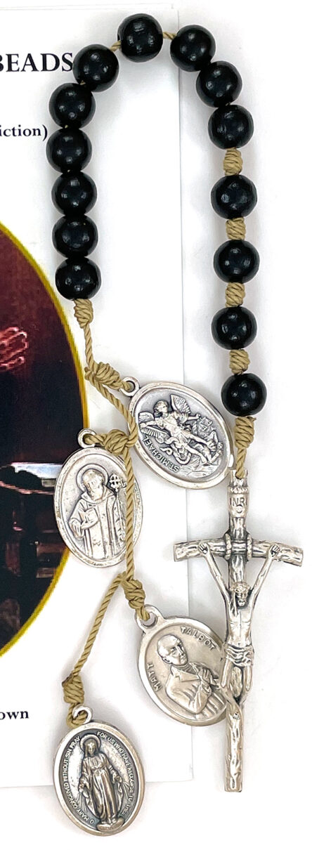 (Z124-2) Black Addiction Prayer Beads: $14.99 (CAD)