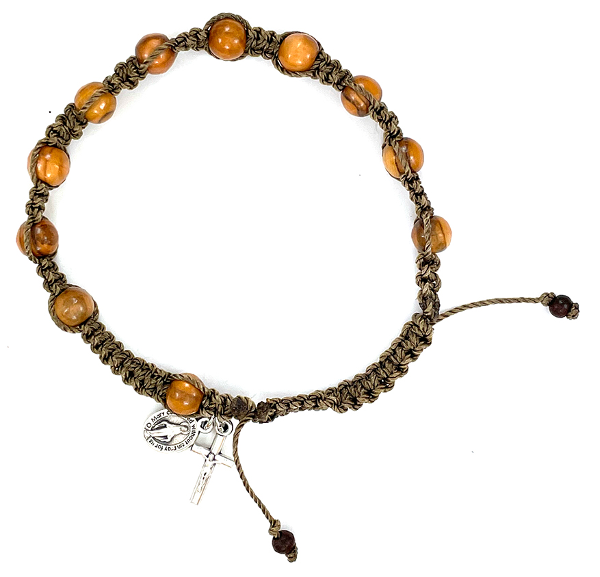 XL Olive Wood Rosary Bracelet: $13.99 (CAD)