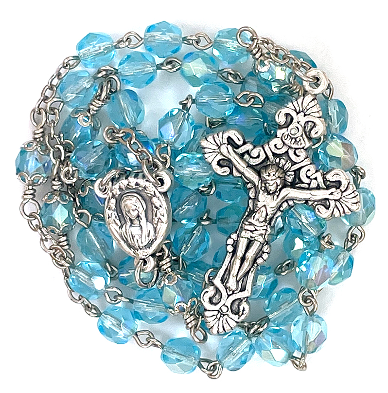 Classic Aqua Rosary ($30.99 CAD)