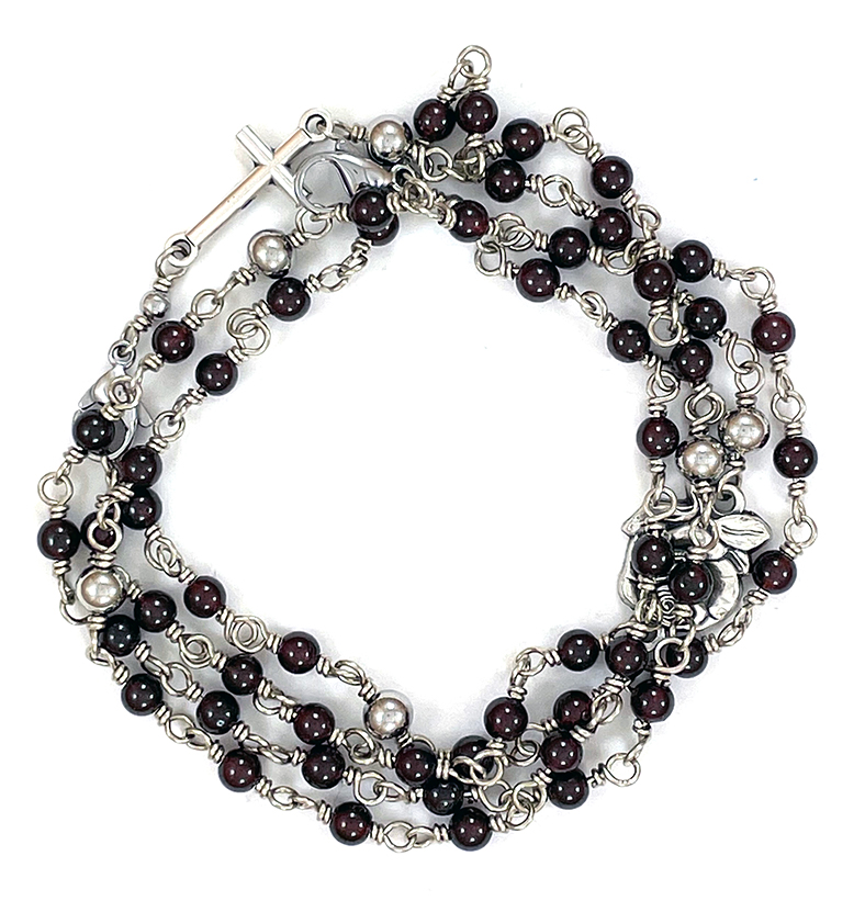 All-in-One Garnet Rosary Bracelet ($40.99 CAD)