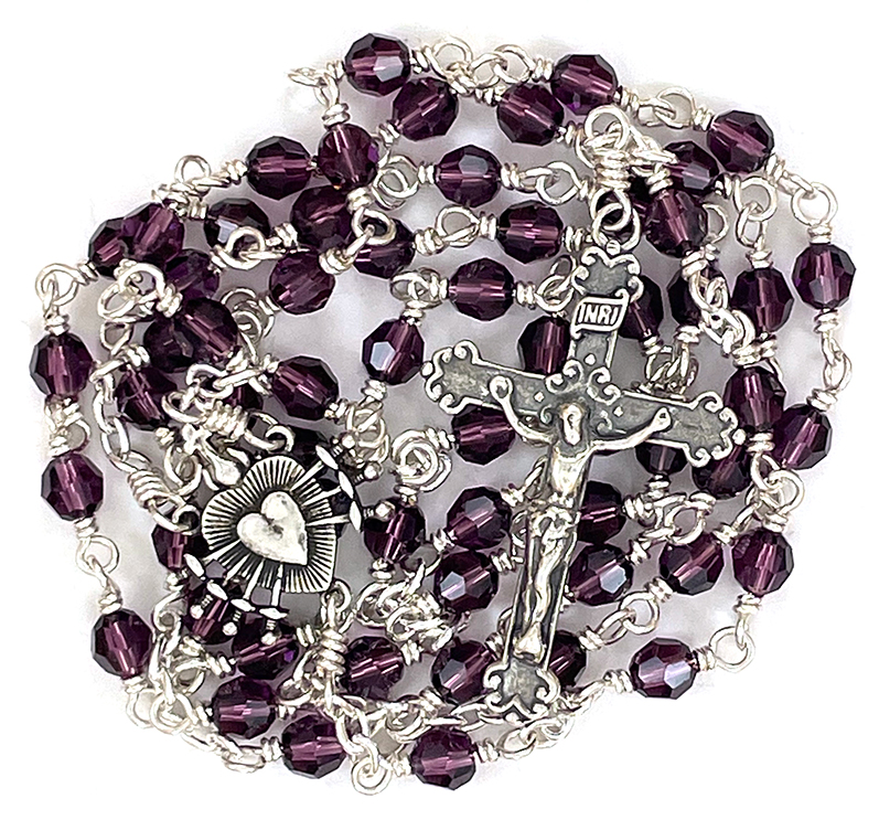 Purple Austrian Crystal Rosary ($185.99 CAD)