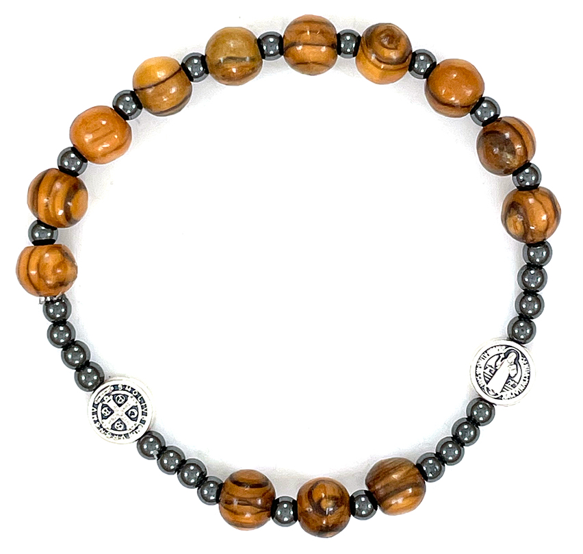 Saint Benedict Stretch Rosary Bracelet