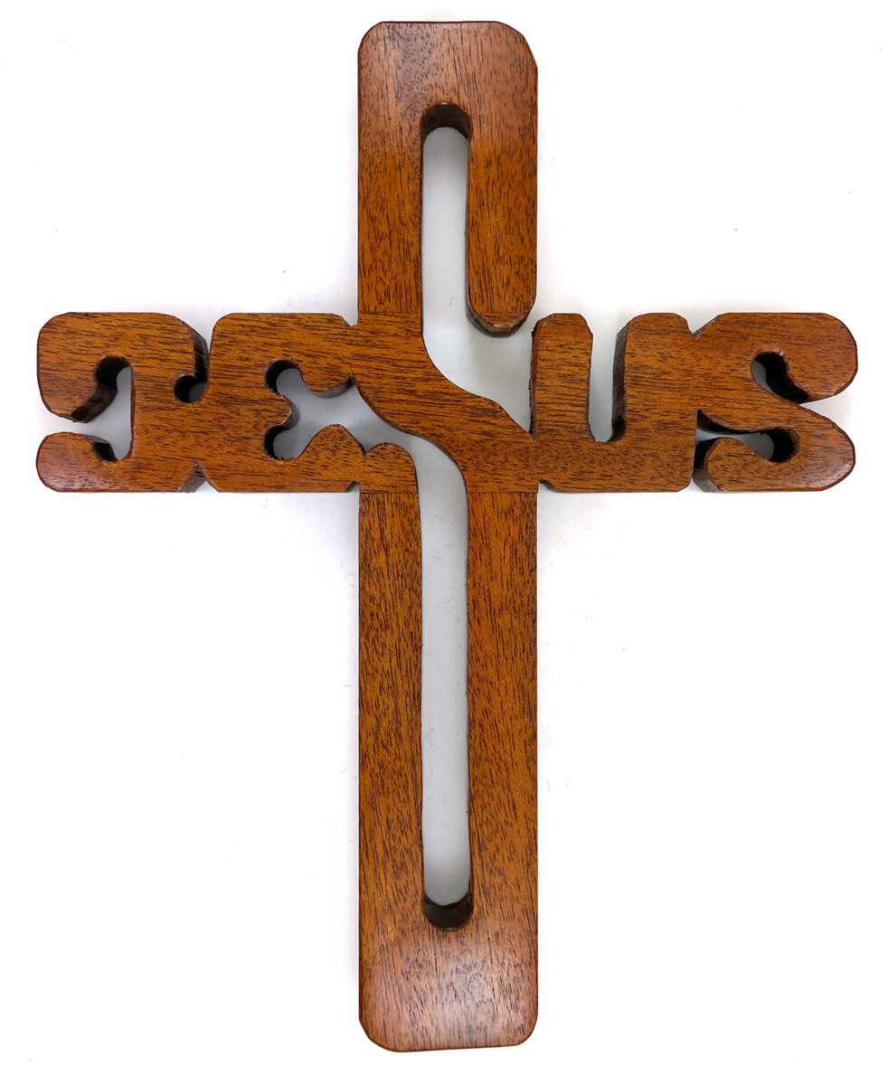 The Mahogany Name of Jesus Cross ($23.99 CAD)