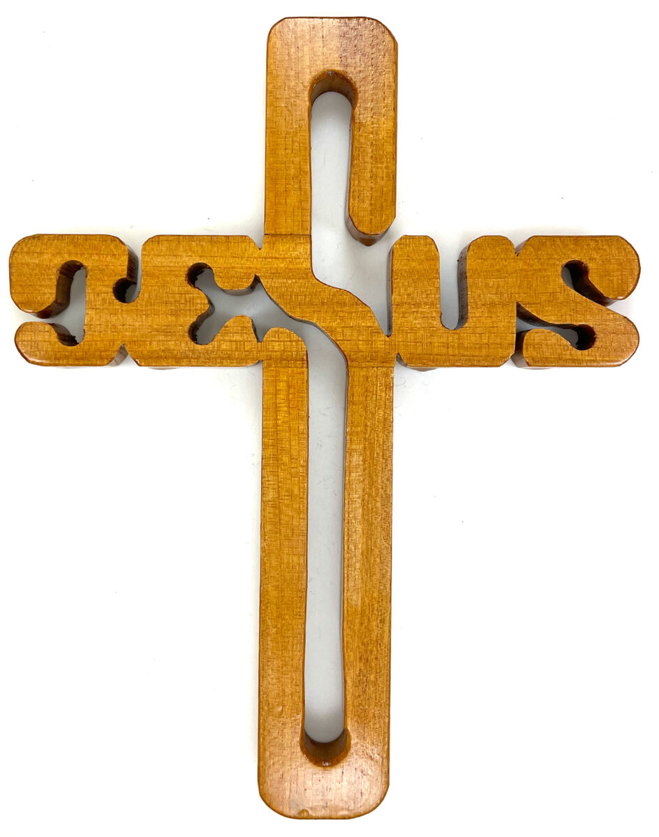 The Cherry Name of Jesus Cross ($23.99 CAD)