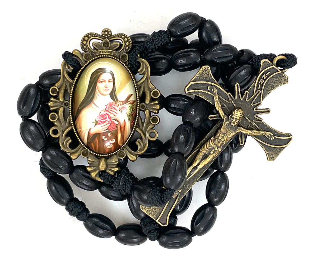 St. Therese Glass Dome Paracord Rosary