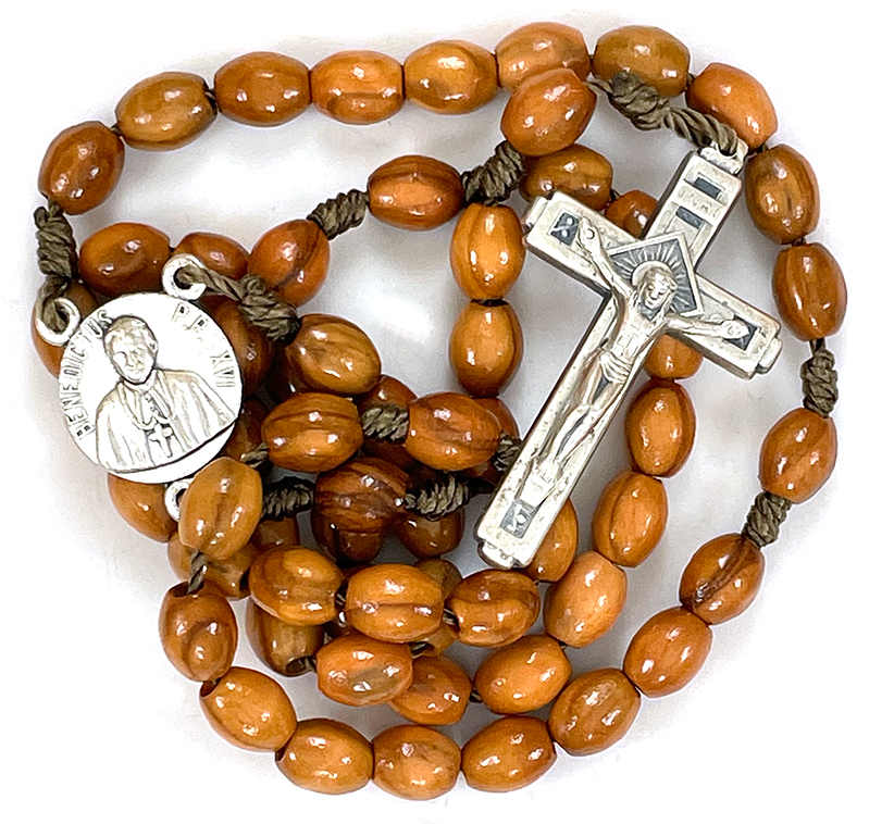 Olive Wood Pope Benedict XVI Rosary: $15.99 (CAD)