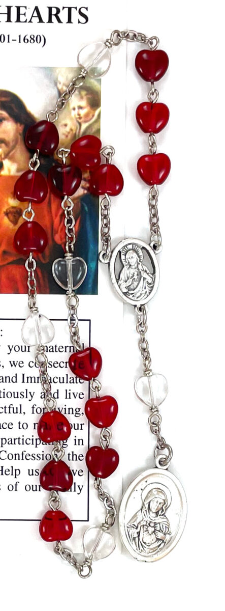 (Z029) Chaplet of the Two Hearts: $15.99 (CAD)