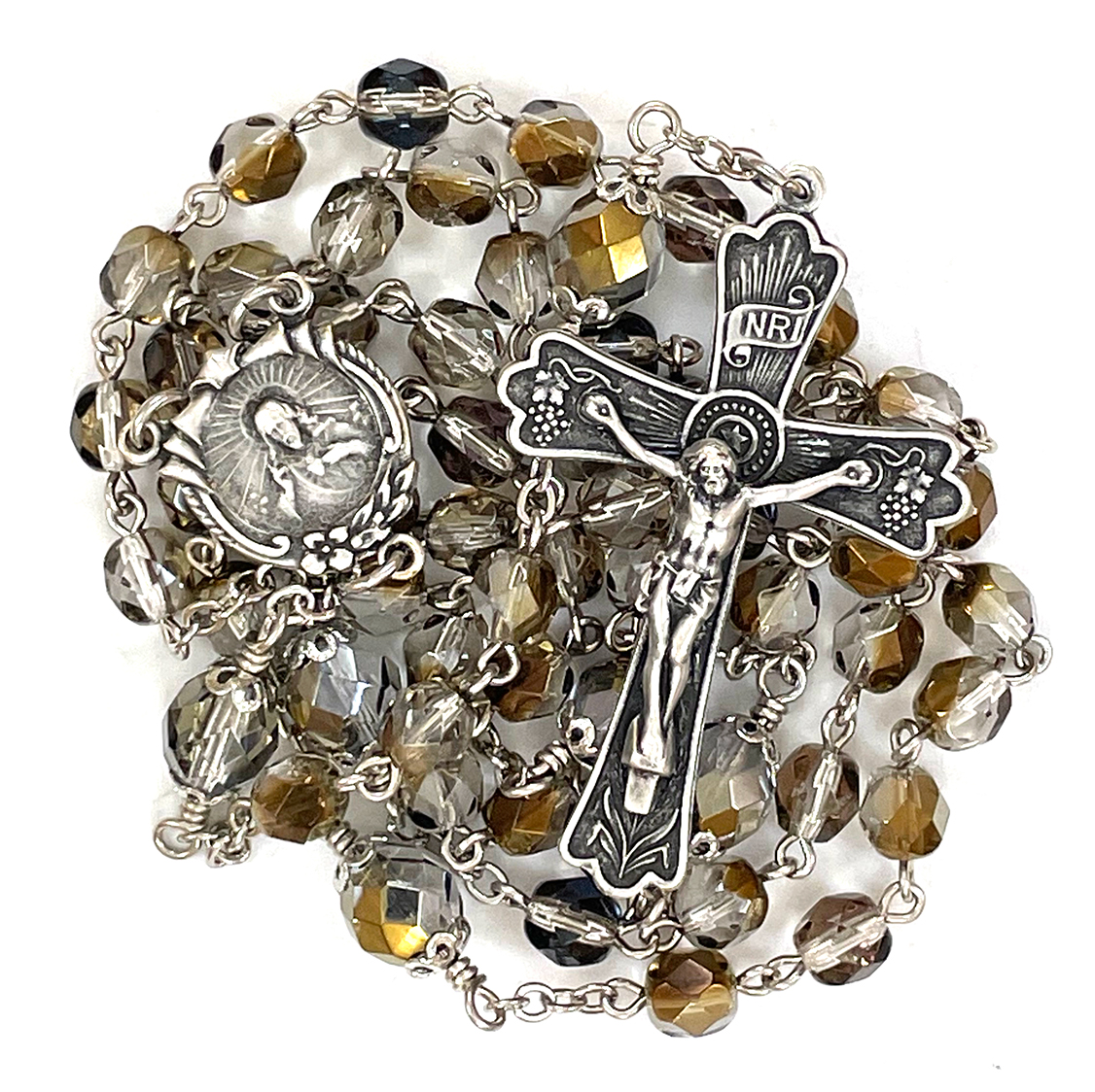 Antiqued Sacred Heart Rosary: $42.99 (CAD)