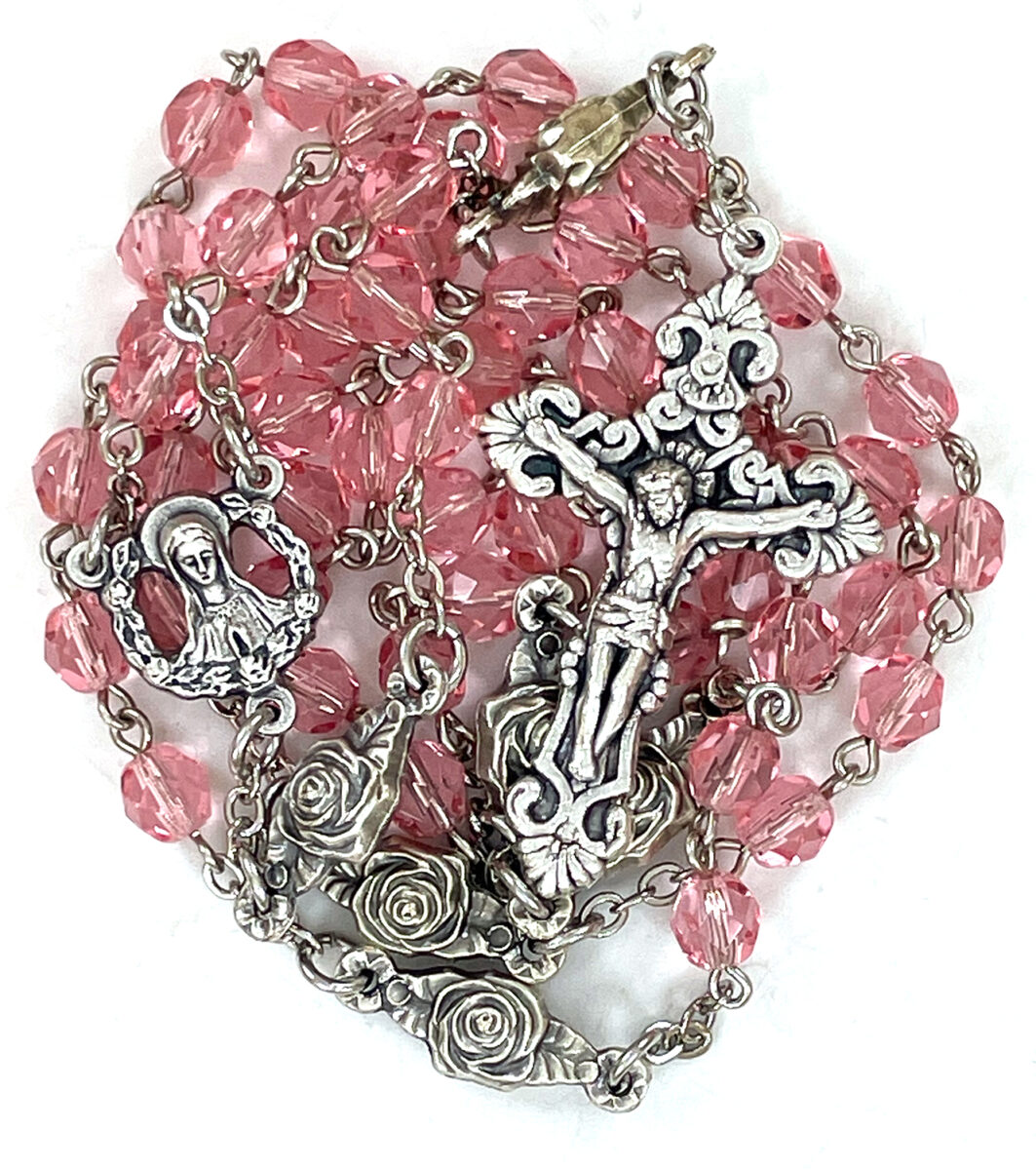 Small Our Lady with Flowers Rosary: $33.99 (CAD)