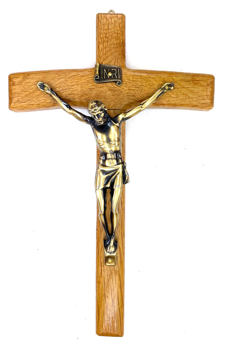 Curved Oak Crucifix ($27.99 CAD)
